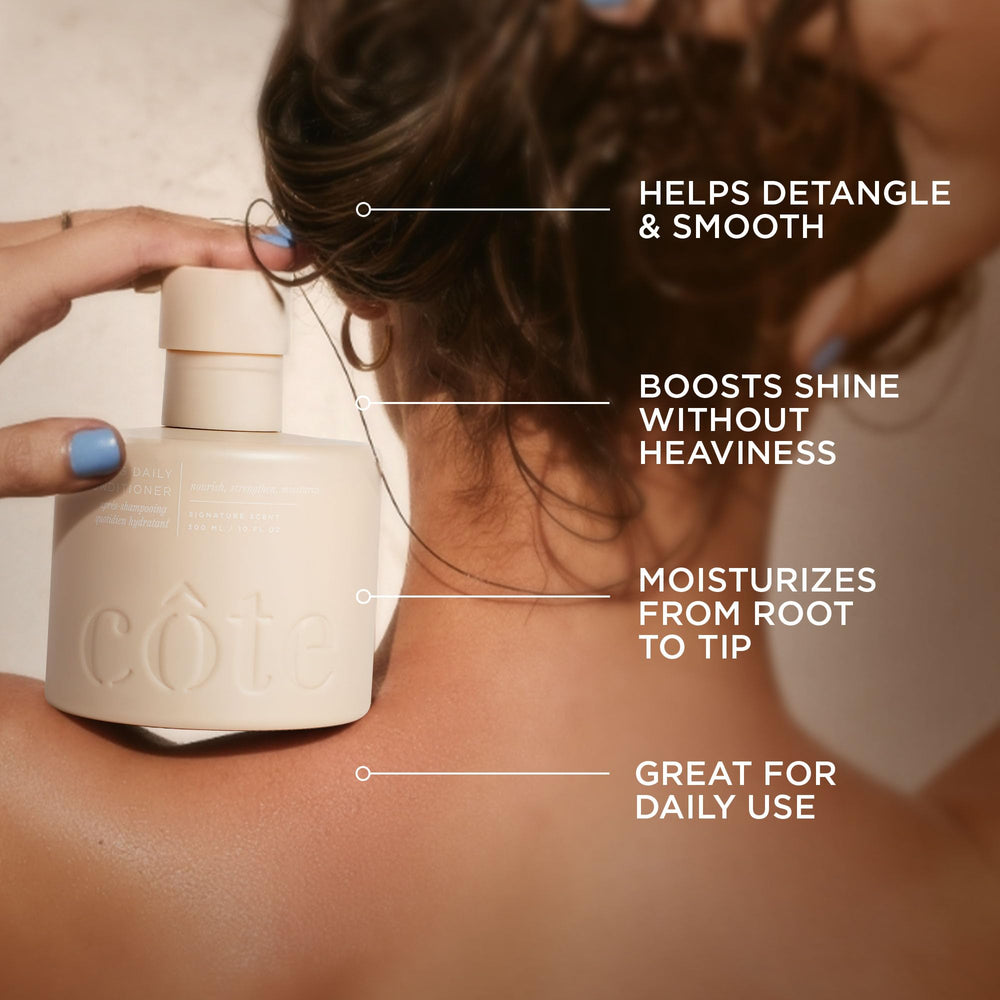 Cote Beauty Hydrating Conditioner with sea rose scent and citrus notes.