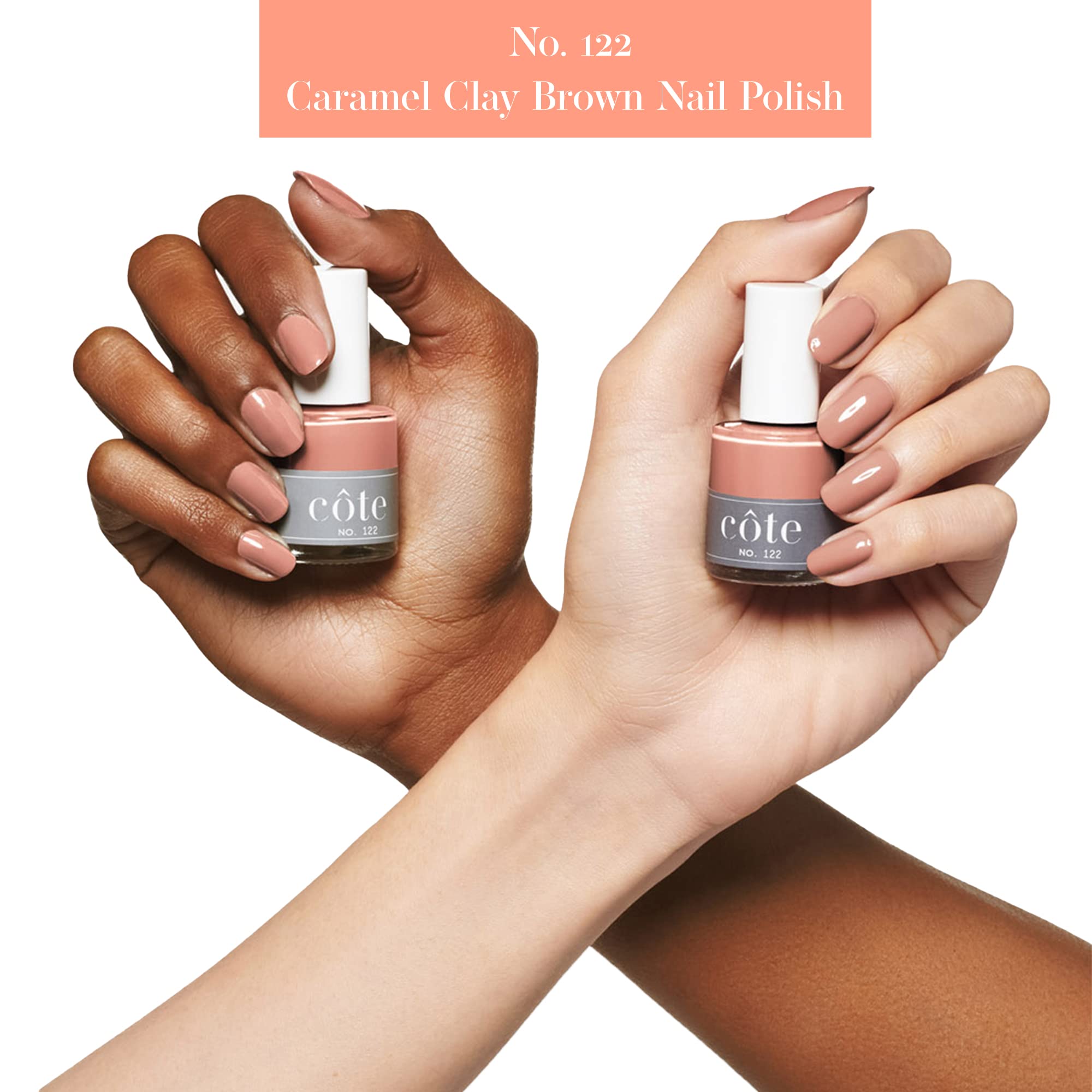 Cote polish brush applicator close-up for smooth, precise strokes.