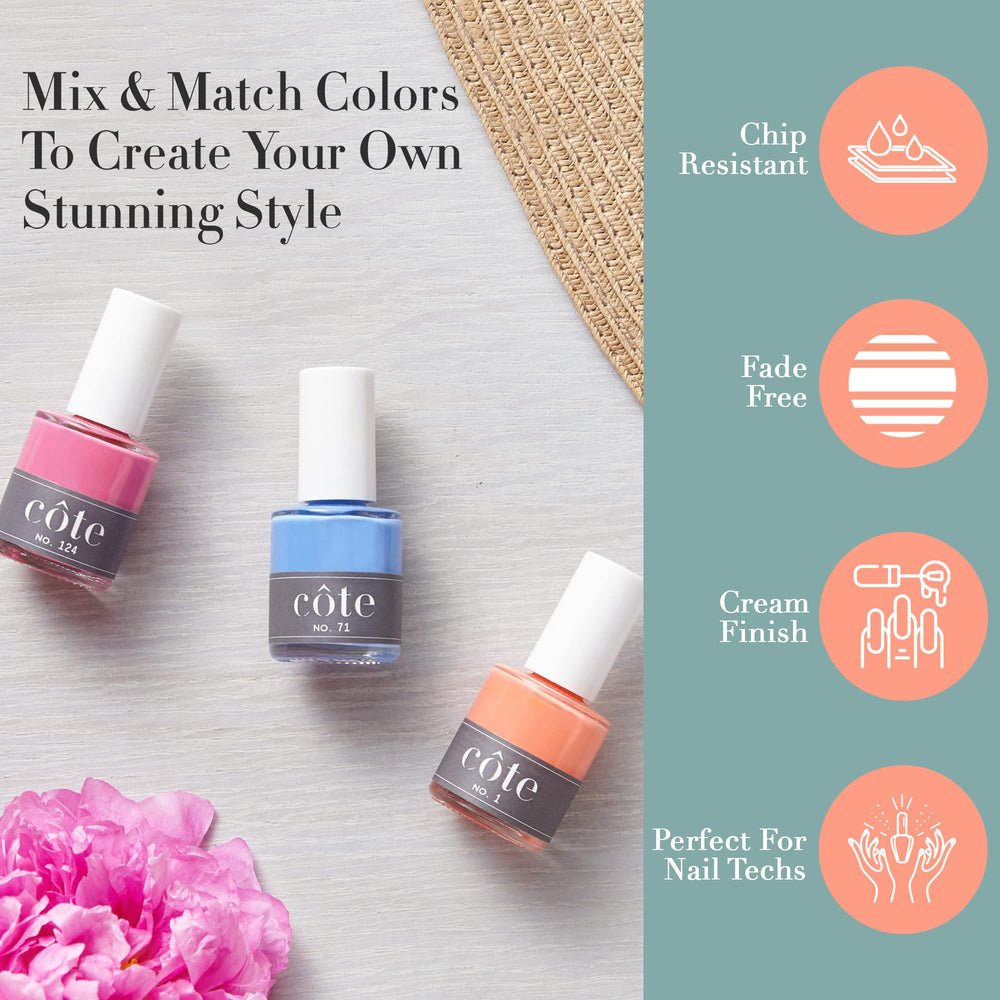 Cote Nail Polish No.122 swatch showing creamy finish.
