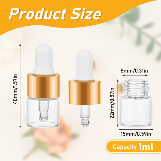 COTOM 1ml dropper bottle with threaded cap close-up showing leak-proof design.