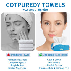 Cotpuredy face towels dry-use for quick hand drying or on-the-go use