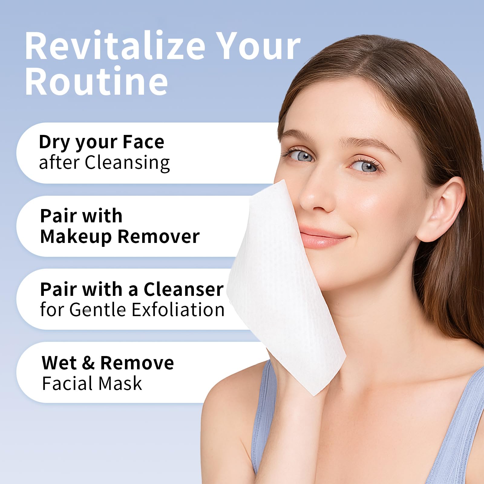 Cotpuredy face towels dual-texture pearl side for deep cleansing without irritation