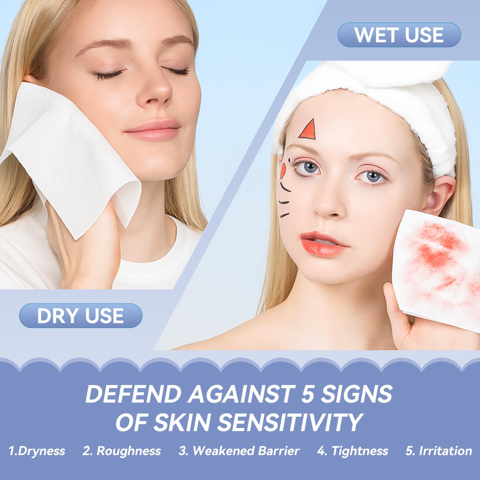 Cotpuredy face towels travel pack for on-the-go skincare
