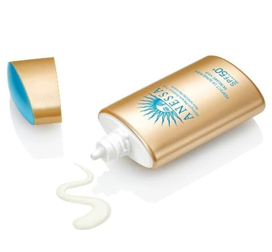 Cotton Labo ANESSA sunscreen milk bottle back label with SPF PA details