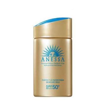 Cotton Labo ANESSA sunscreen milk bottle front view for daily UV protection