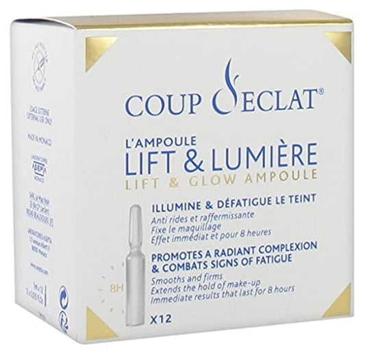 Coup d'Eclat Instant Lifting Ampoules pack with 12 vials for all skin types