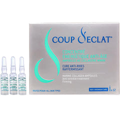Coup d'Eclat marine collagen ampoules pack promotes deep hydration.