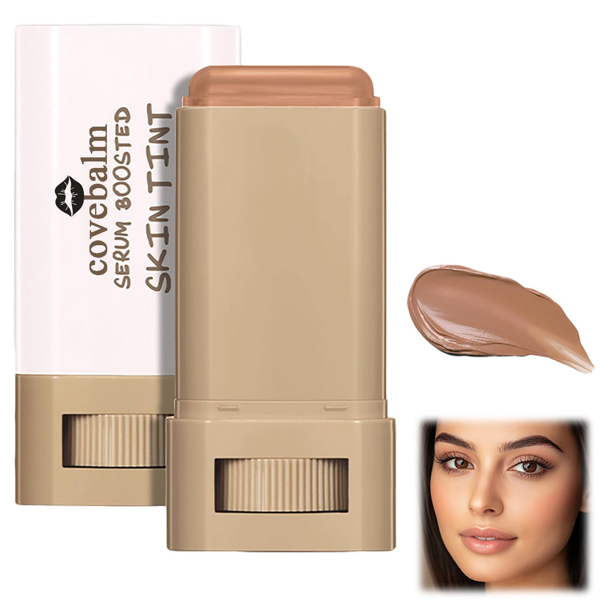 Covebalm Beauty Skin Tint packaging shown for easy storage and travel