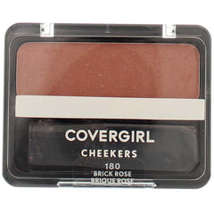 CoverGirl Cheekers Brick Rose blush compact open with natural glow finish