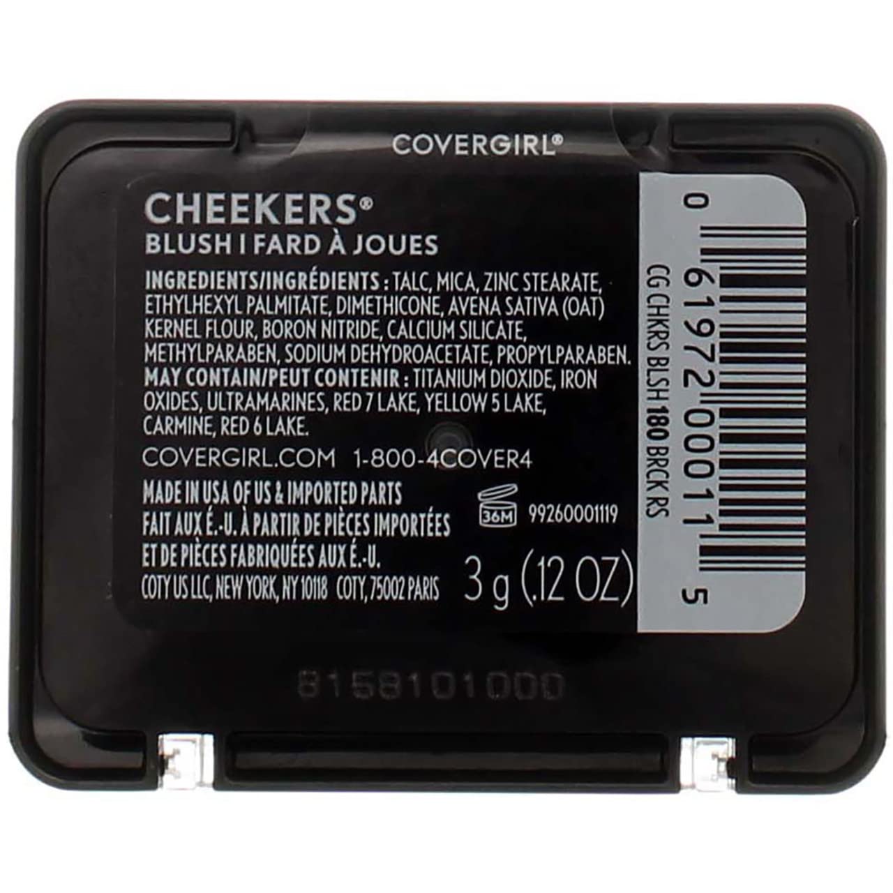 CoverGirl Cheekers Brick Rose two-pack display with warm flush