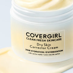 CoverGirl Clean Fresh Dry Skin cream spreading on skin demonstrating absorption