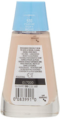 CoverGirl Clean Oil Control Liquid Makeup texture application highlights smooth finish