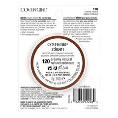 CoverGirl Clean Pressed Powder creamy natural finish on smooth skin.
