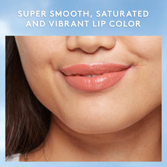 CoverGirl Exhibitionist Cream Lipstick Coral Dreams – lipstick-application highlights true shade with minimal fade.