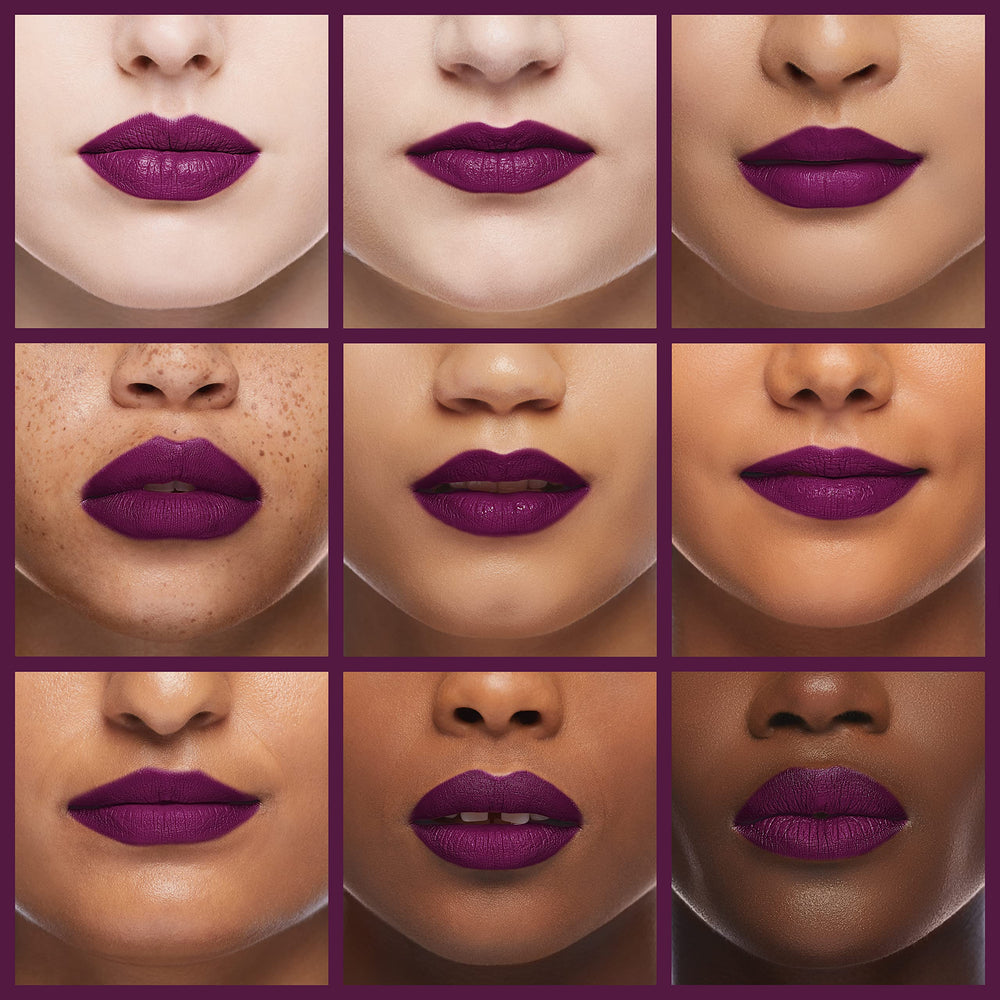 CoverGirl Exhibitionist transfer-proof lip look shown in daylight for kiss-safe wear.