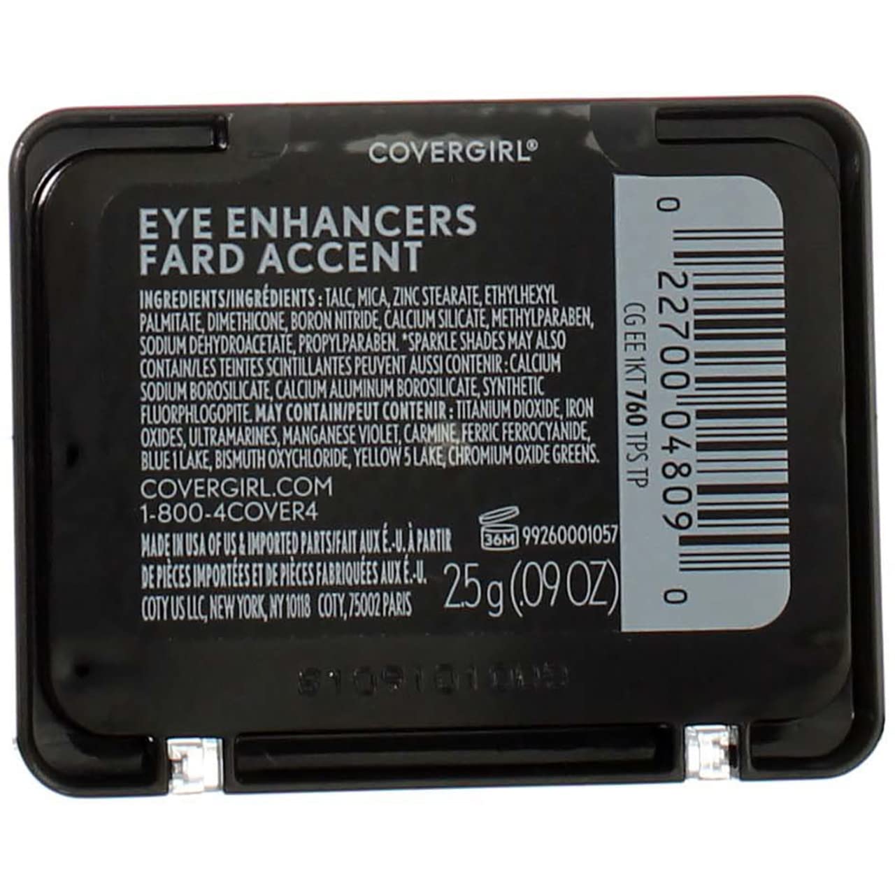 Close-up of Tapestry Taupe 760 shade from CoverGirl Eye Enhancers 2-pack