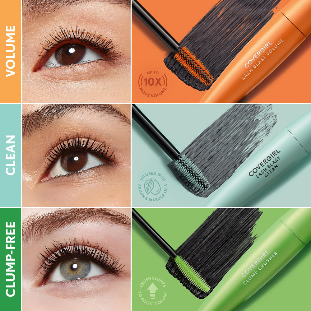 Eye look featuring bold lashes and defined liner from the twin pack