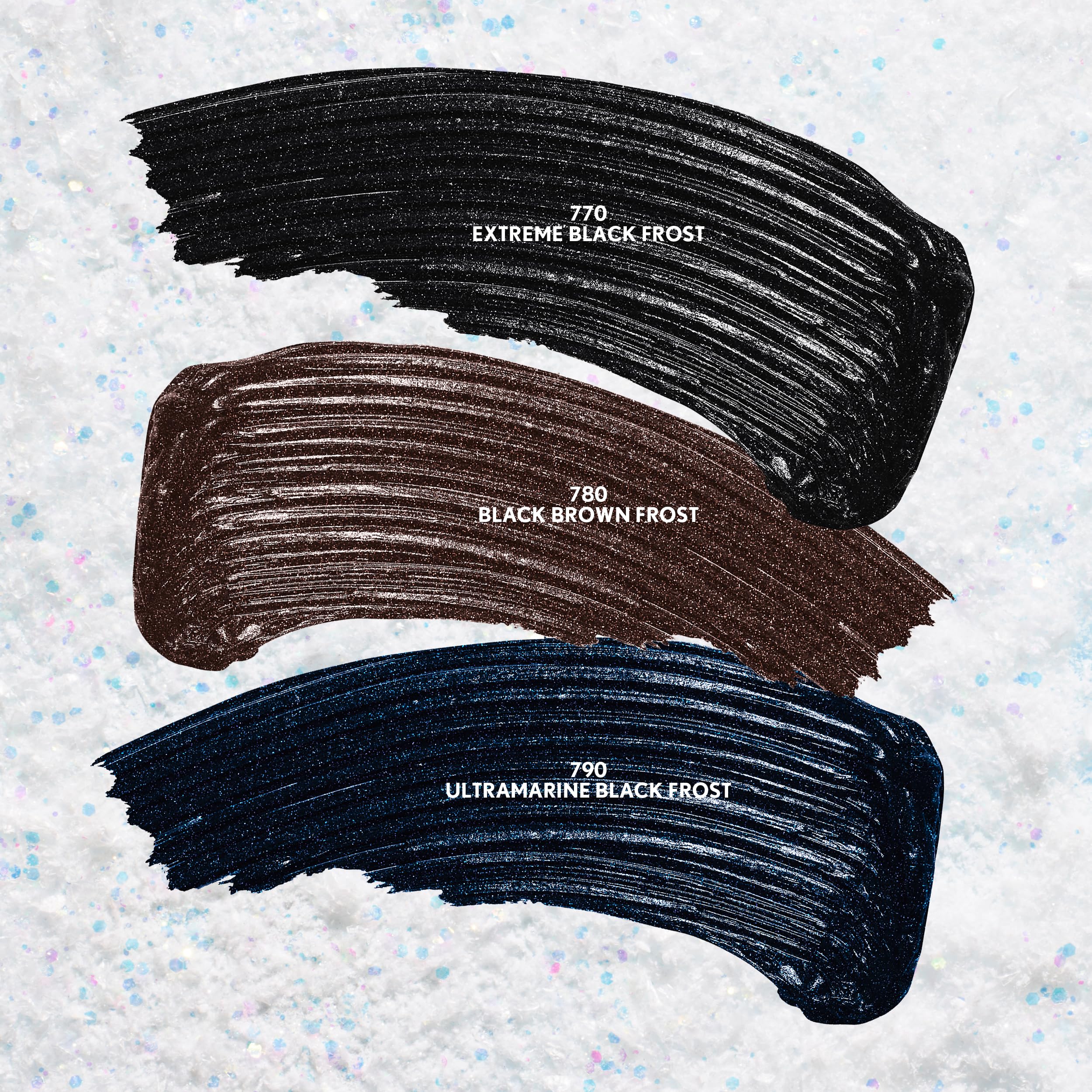 Eye with mascara suitable for sensitive eyes and contact lens wearers