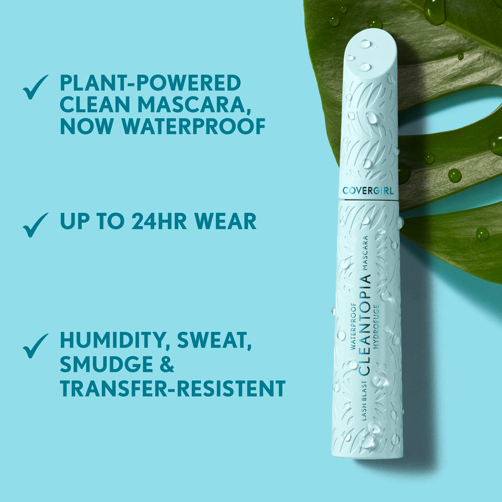CoverGirl Lash Blast Cleantopia smudge-proof formula keeps lashes defined.