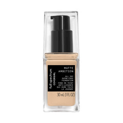 COVERGIRL Matte Ambition bottle close-up with natural matte finish.