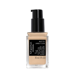 COVERGIRL Matte Ambition texture swatch shows creamy, smooth base.