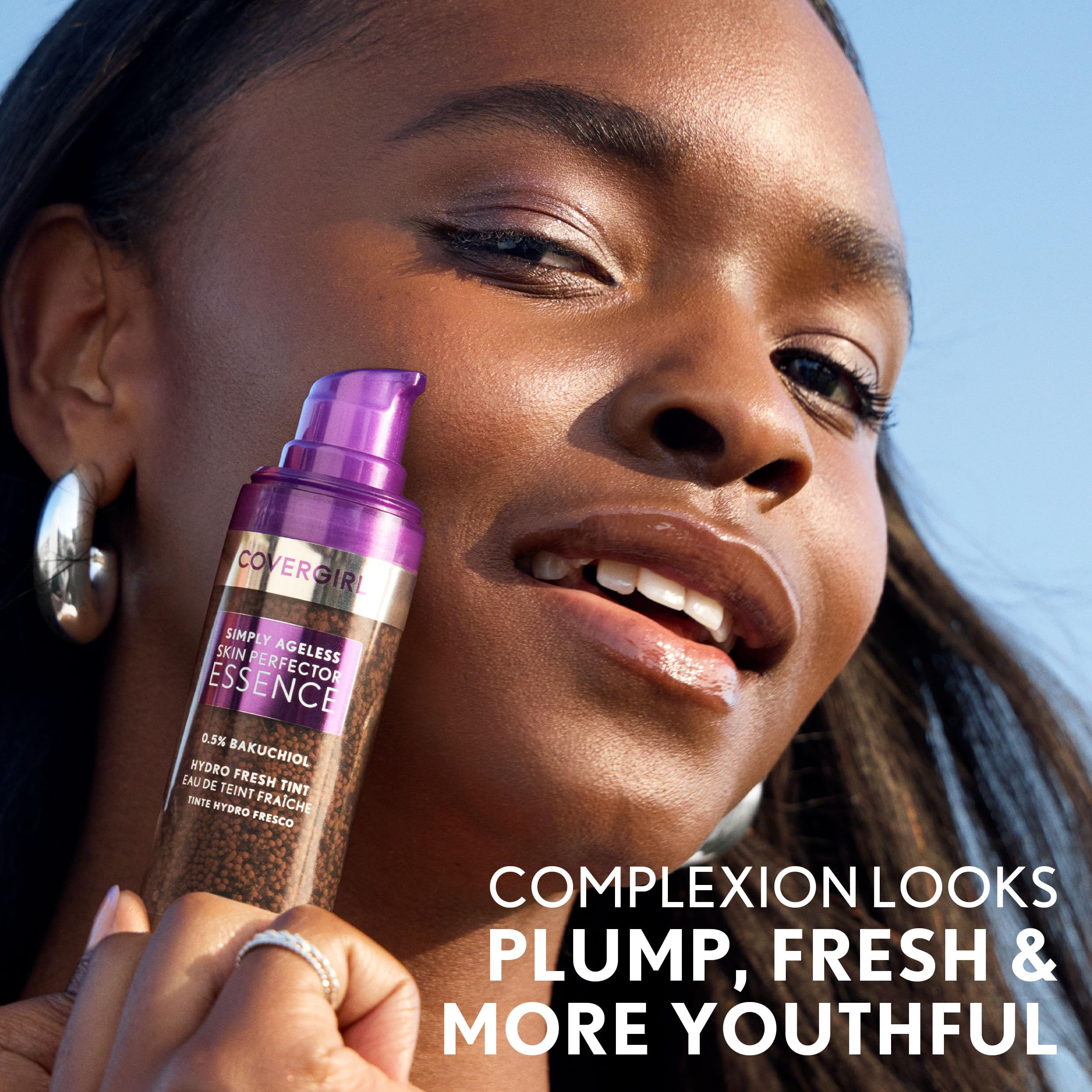 Bare-skin filter effect look from Covergirl Simply Ageless foundation.