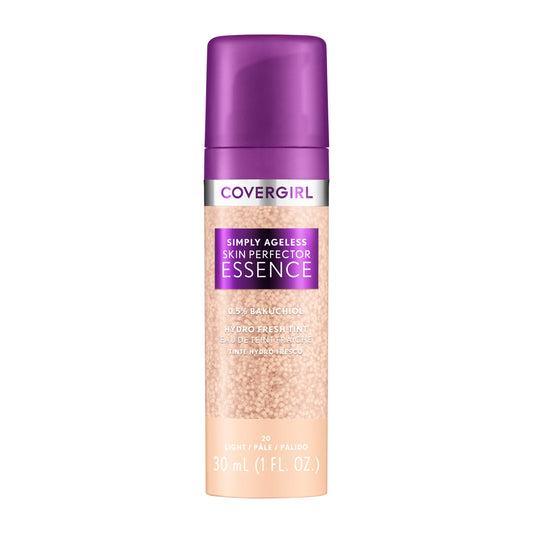 CoverGirl Simply Ageless bottle close-up showing a natural glow.