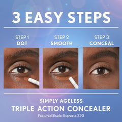 CoverGirl Simply Ageless Concealer delivers a bright, radiant finish for rested-looking eyes
