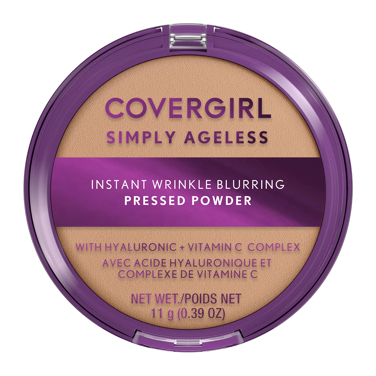 CoverGirl Simply Ageless buff beige compact showing portable matte coverage