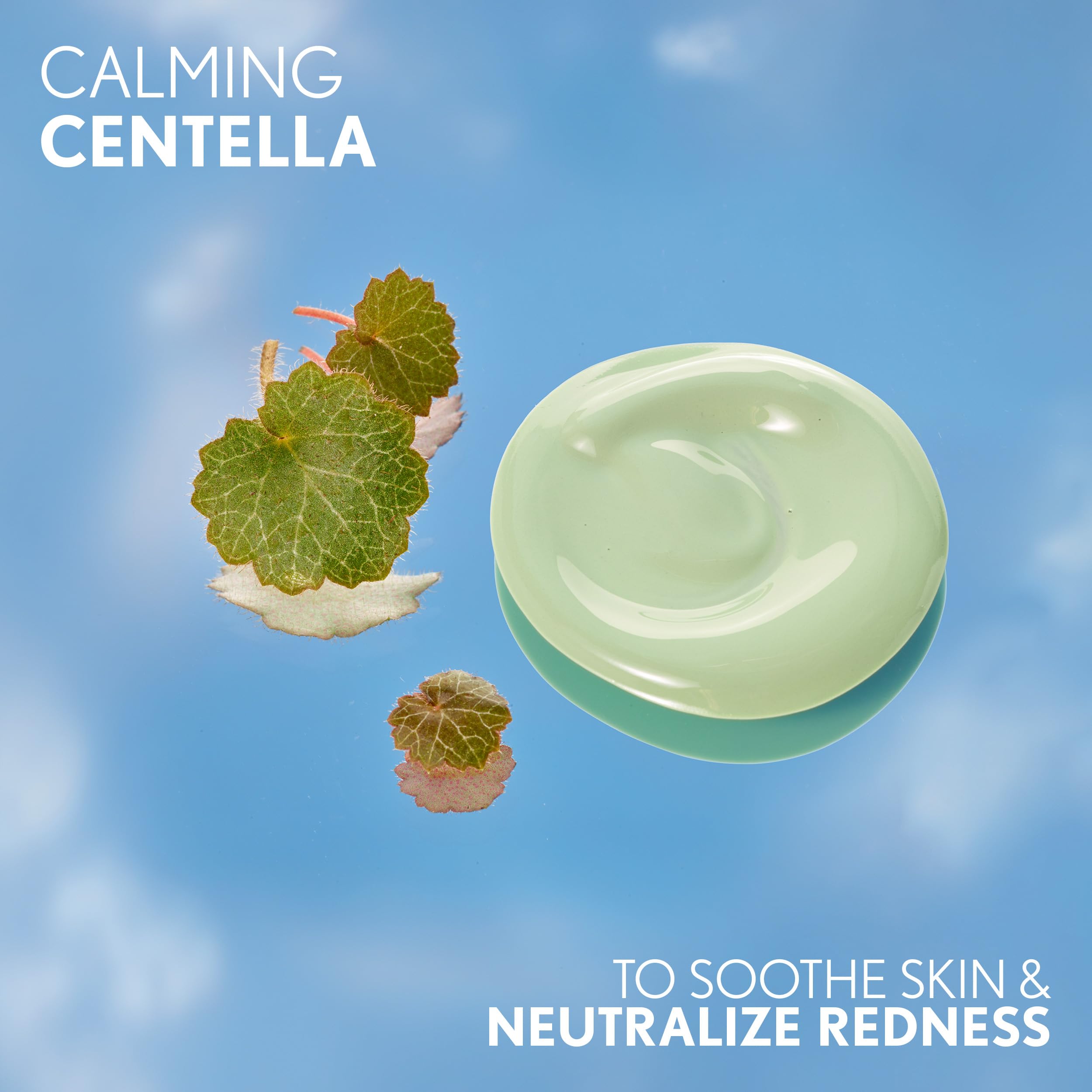 Application glow after applying Cashmere Calm primer under makeup.
