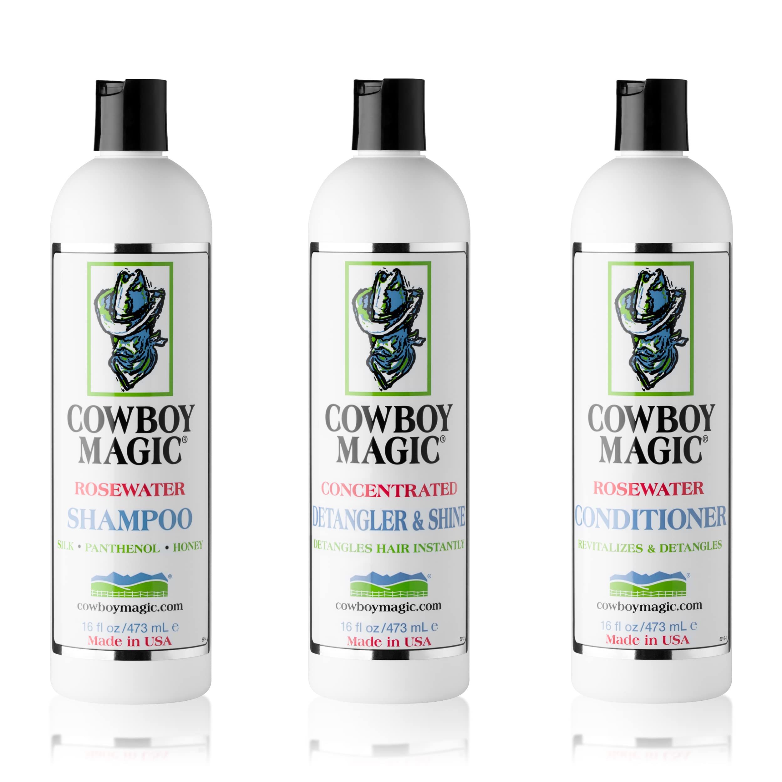 Cowboy Magic Shampoo bottle for quick coat cleansing and natural shine.