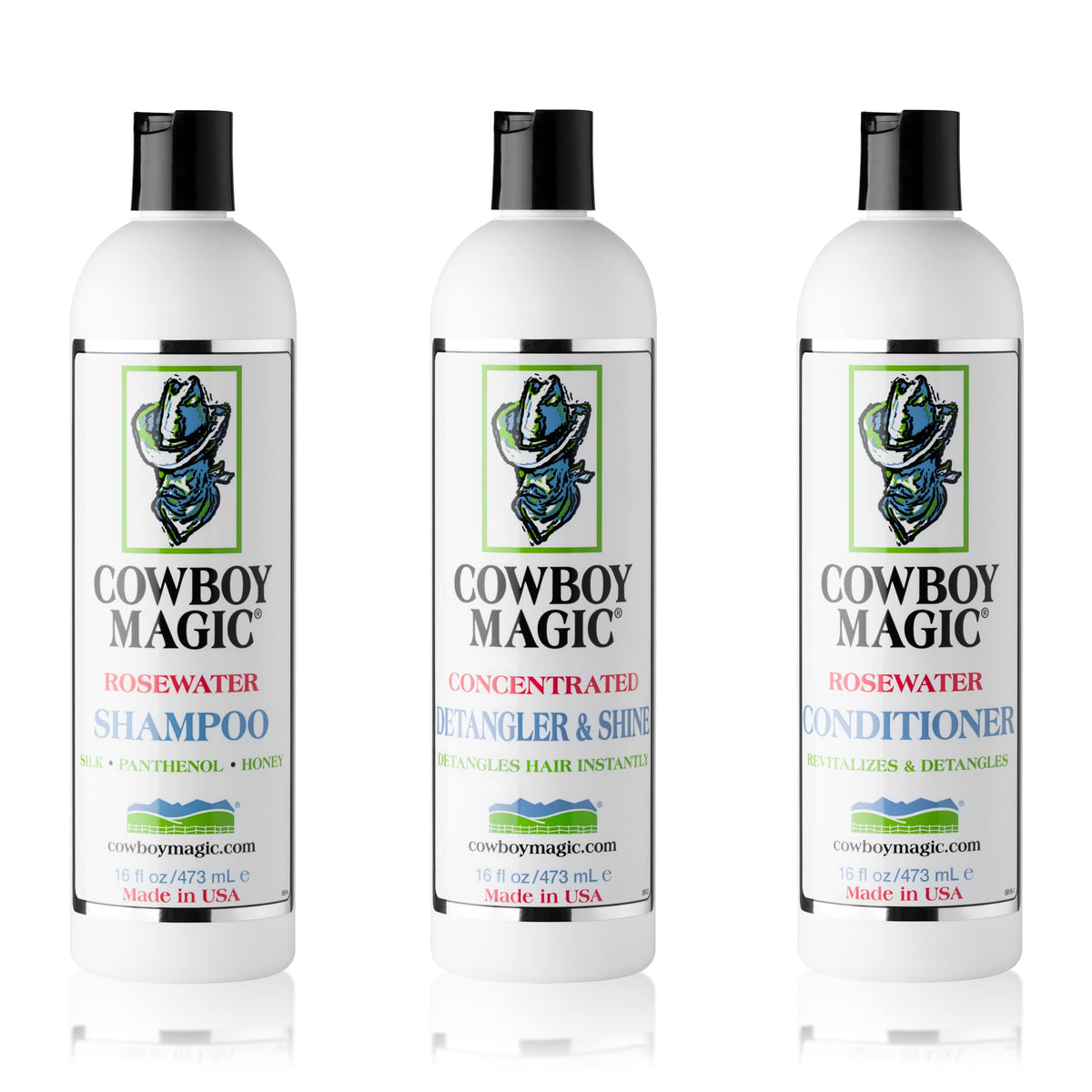 Cowboy Magic Shampoo bottle for quick coat cleansing and natural shine.