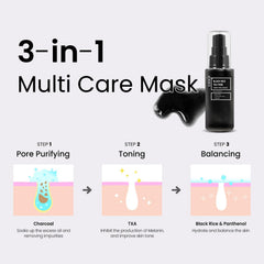 Coxir TXA Black Rice Pore Mask spread application demonstrates easy even coverage.