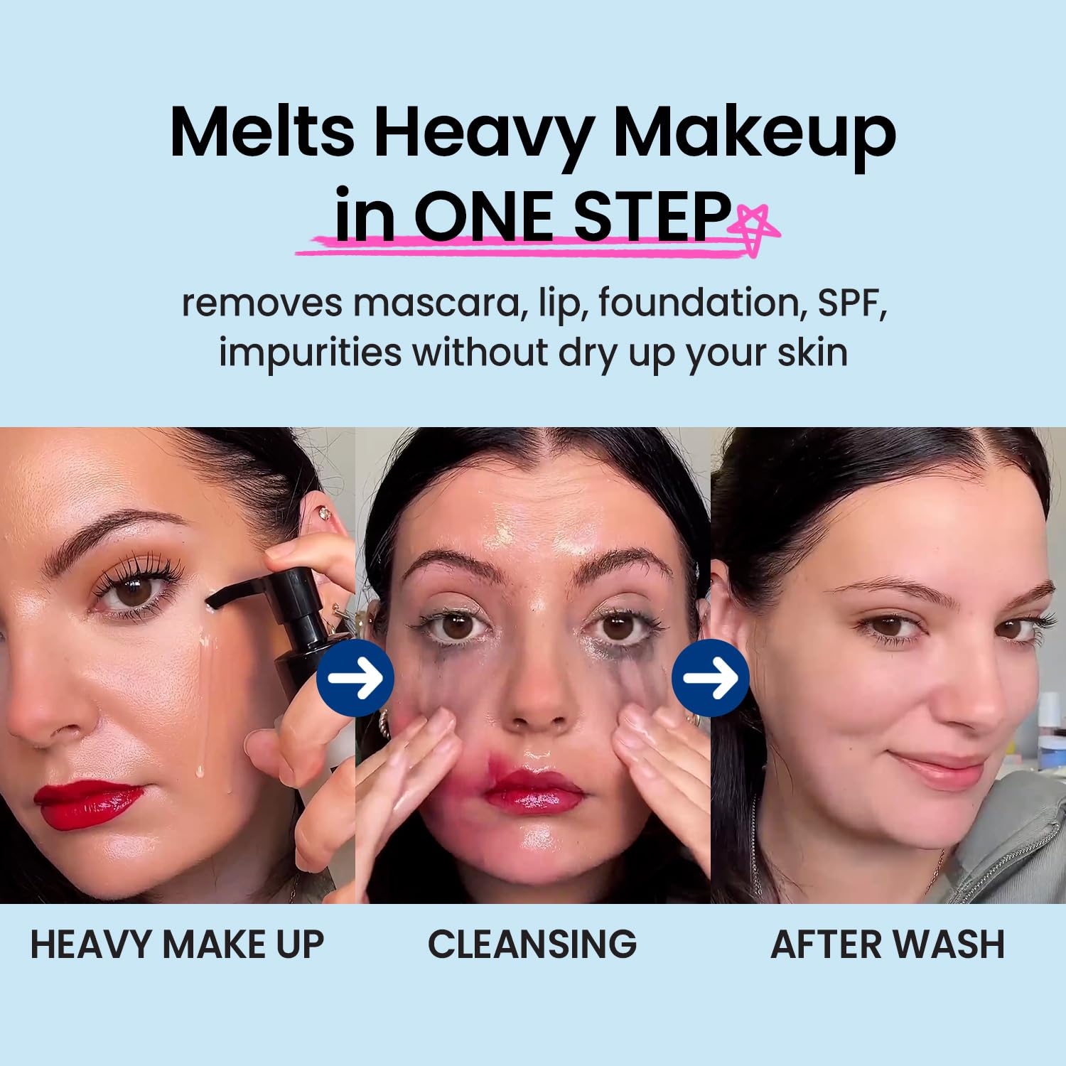 Coxir oil melts sebum and impurities for clear pores