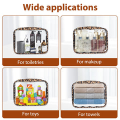 Cozomga Clear Makeup Bags provide visibility and easy access during travel.