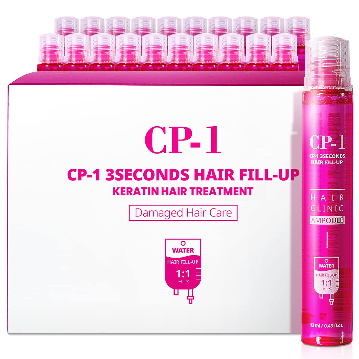 CP-1 3 Seconds Keratin Treatment set packaging shows premium salon-quality care.