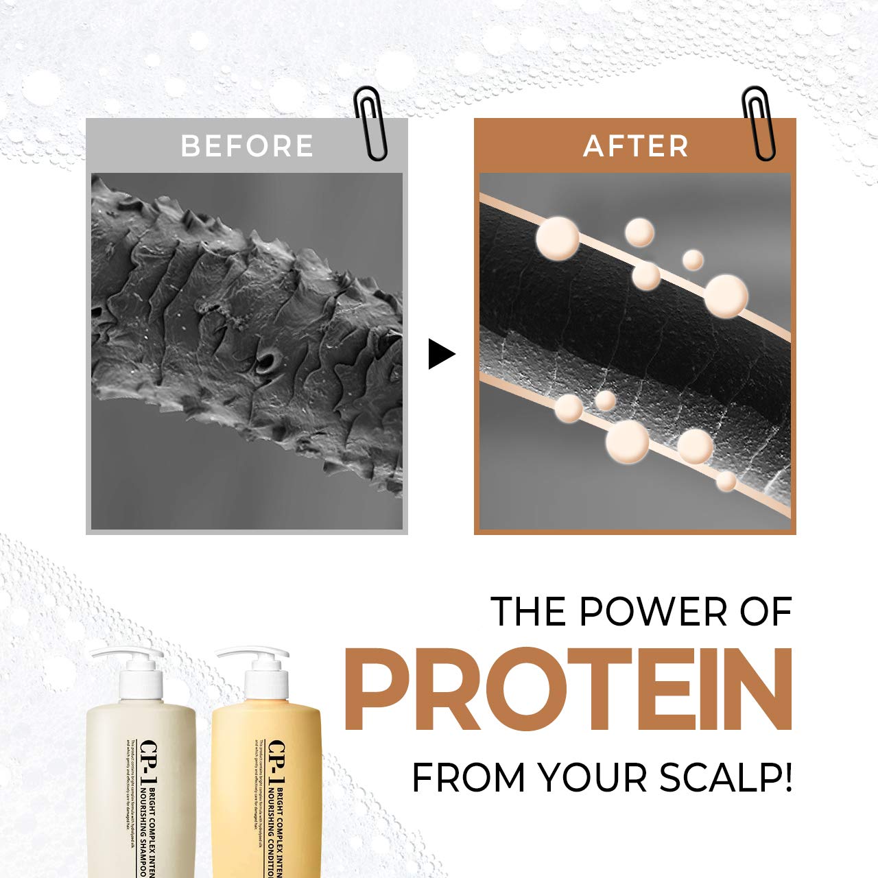 CP-1 500ml set packaging displayed for generous at-home spa-quality hair care.