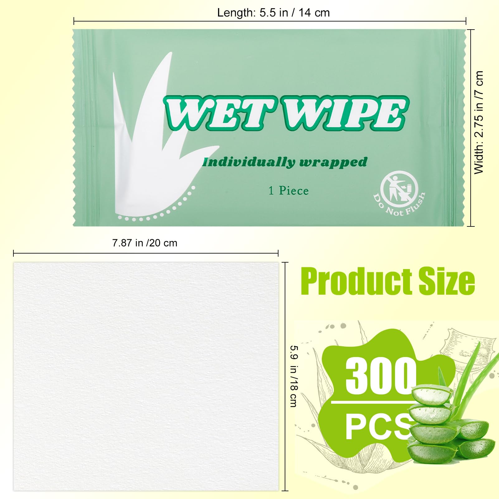 Cptoion travel-size wipes 7x14cm, sealed pack for easy carrying.