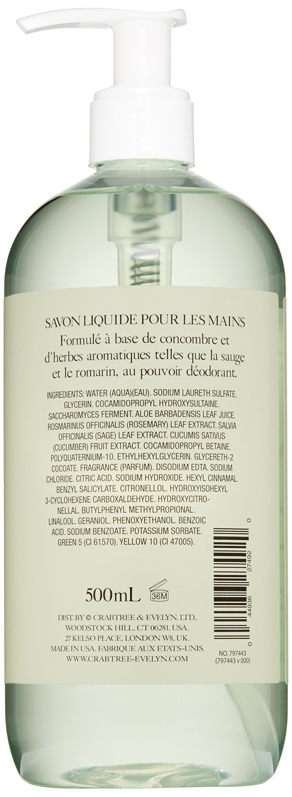 Crabtree and Evelyn Gardeners Hand Soap pump for easy, soothing dispensing.