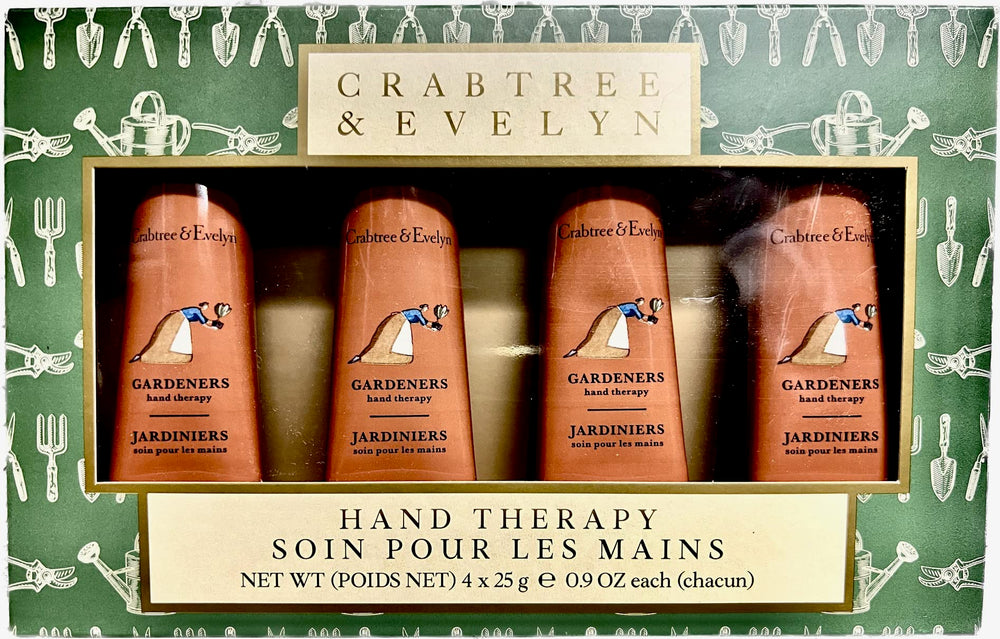 Crabtree & Evelyn Hand Therapy 4-pack Gardeners tubes for fast-absorbing hydration