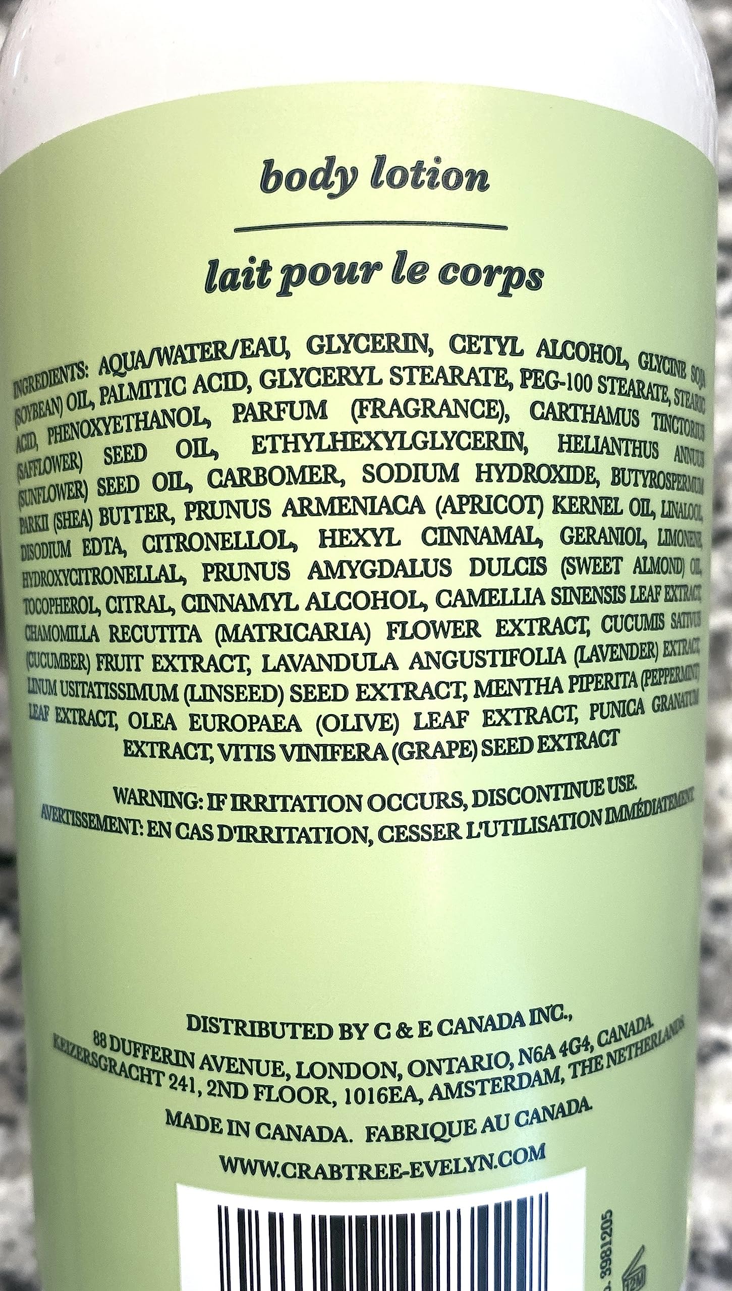 Crabtree & Evelyn Lily Body Lotion cream texture for deep moisture.