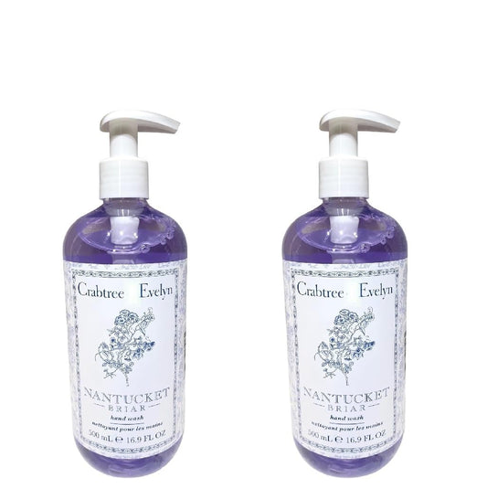 Crabtree and Evelyn Nantucket Briar hand wash pump bottle for gentle cleansing with coconut oil
