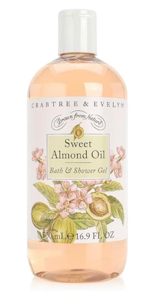 Crabtree & Evelyn Sweet Almond Oil bath gel pour ready for a rich lather.
