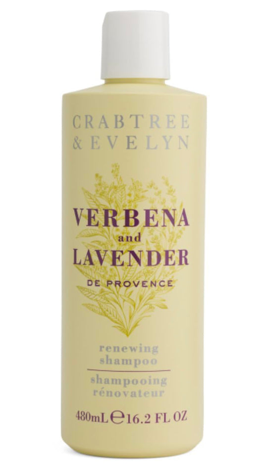 Crabtree & Evelyn Verbena & Lavender Renewing Shampoo bottle with refreshing, scalp-supporting formula