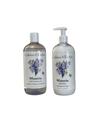 Crabtree & Evelyn Wisteria bath set packaging ideal for gifting.