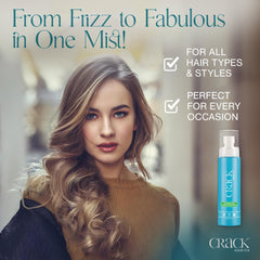 Crack Hair Fix Mist Spray ready for on the go touch-ups and styling.
