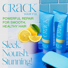 CRACK Hair Fix shampoo side view highlighting color-safe cleansing