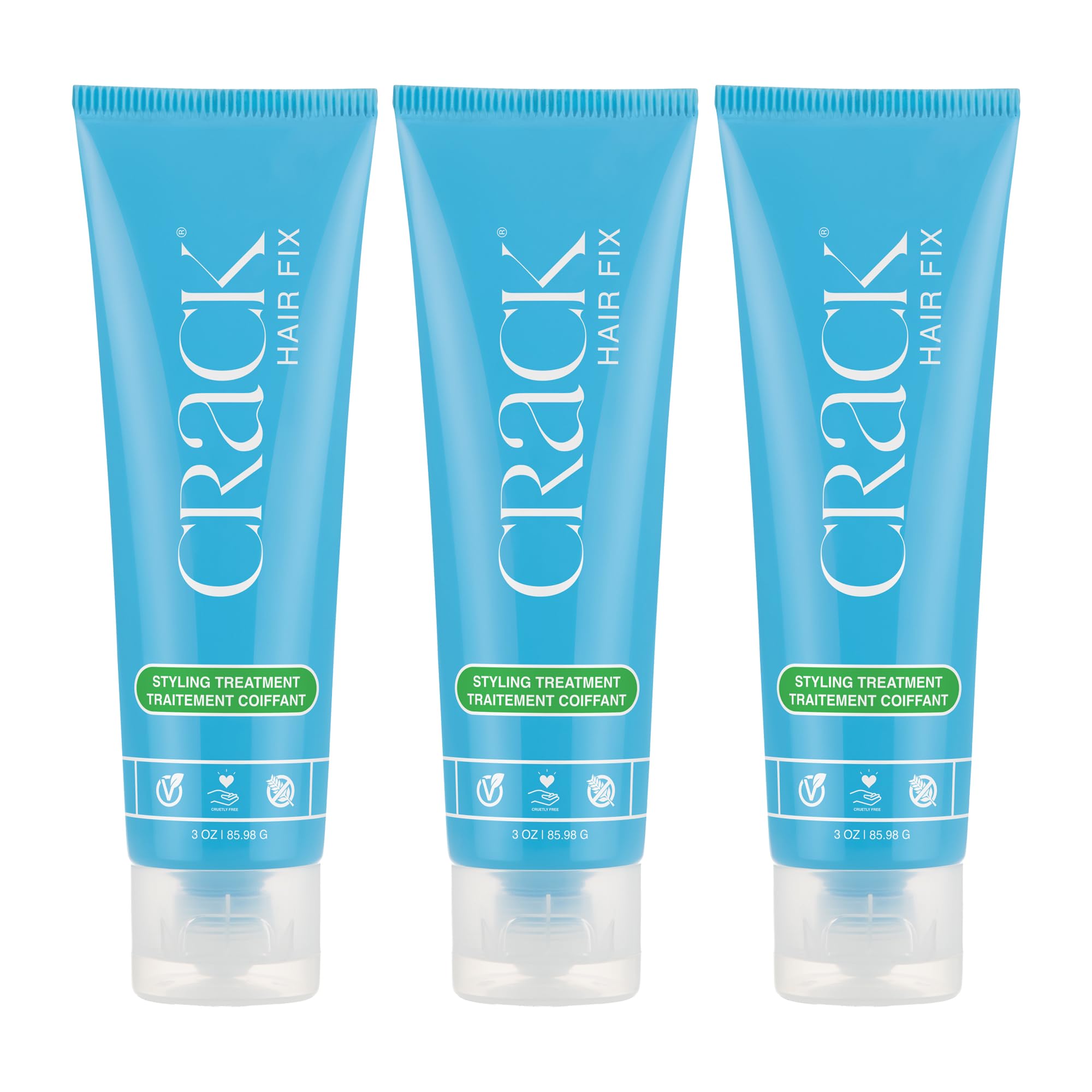 Crack Hair Fix Styling Cream bottle with smooth, frizz-controlled finish.