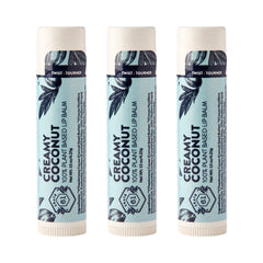 Crate 61 Lip Balm Creamy Coconut packaging front emphasizing plastic-free Plant Pod tube eco-friendly packaging