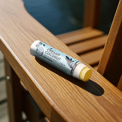 Crate 61 Lip Balm Plant Pod Tube close-up showcasing compostable plant materials